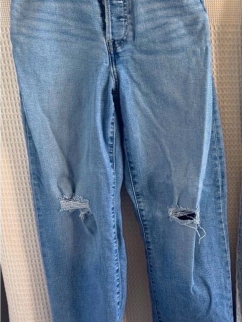 Levi's Light Blue Distressed Bootcut Jeans